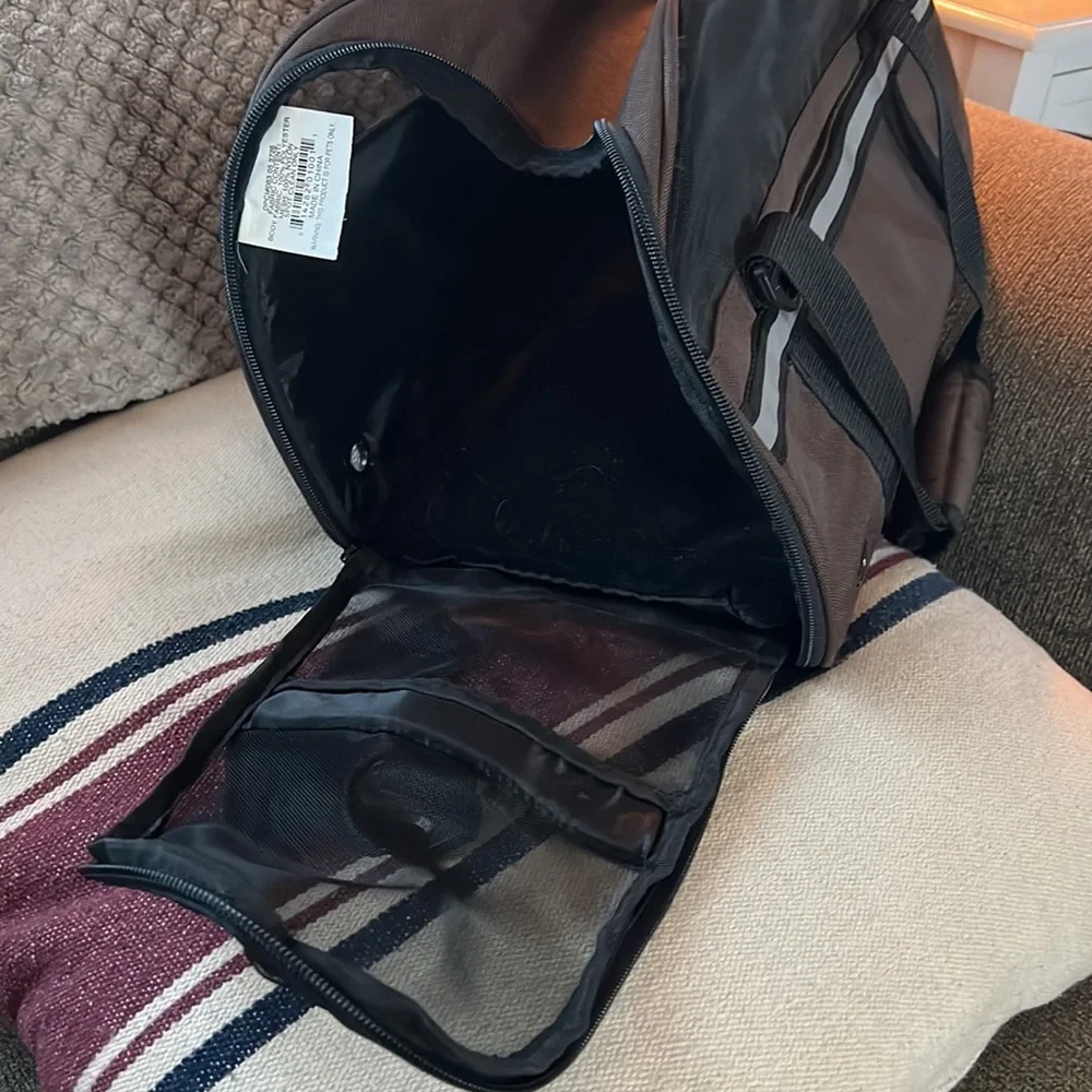 Small pet carrier.